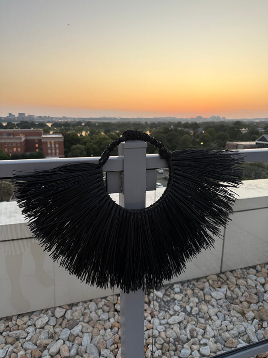 The Fringe Statement Bag – Black Luxe Edition